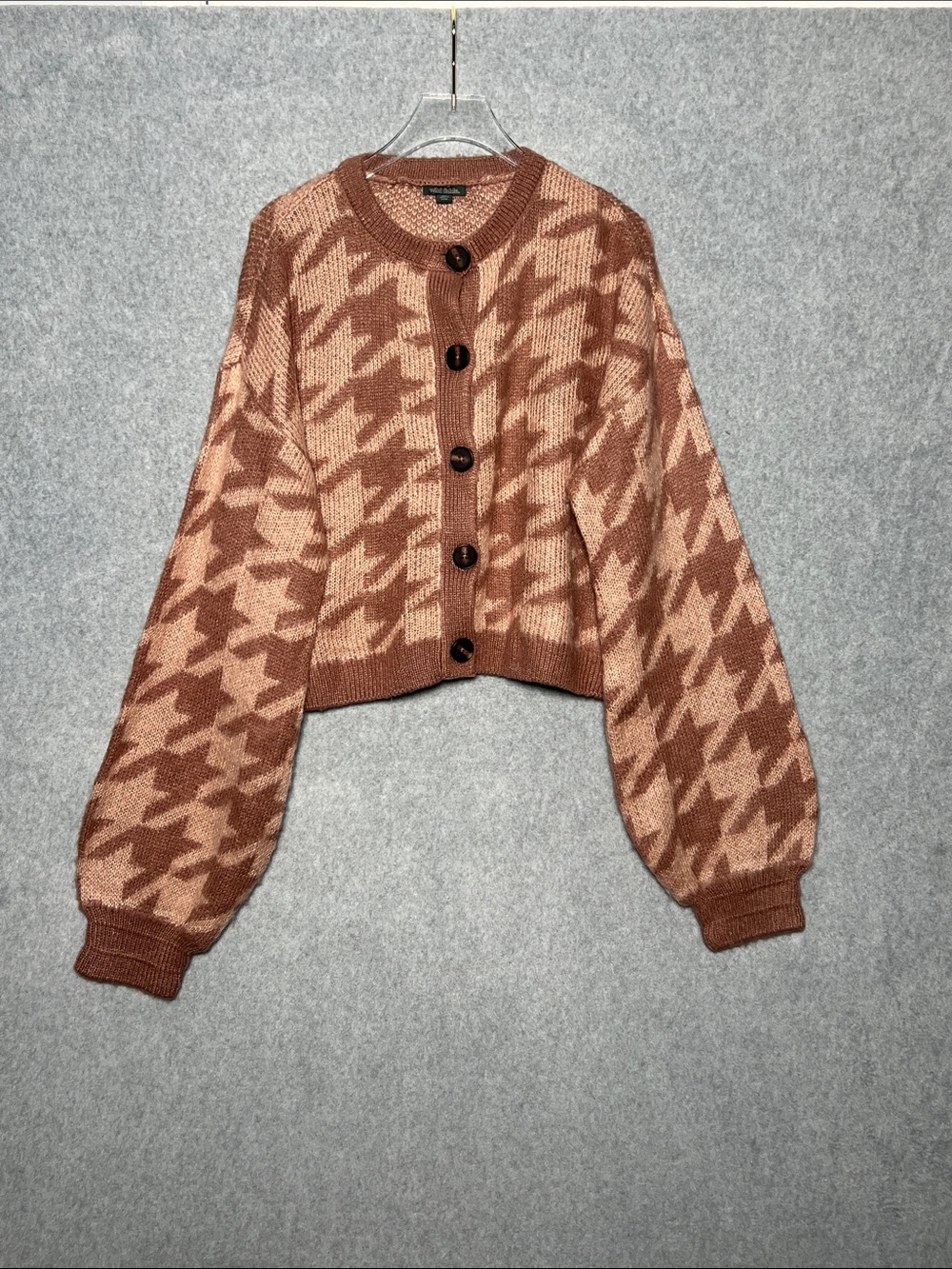 Wild Fable Houndstooth Button Front Cardigan NWT